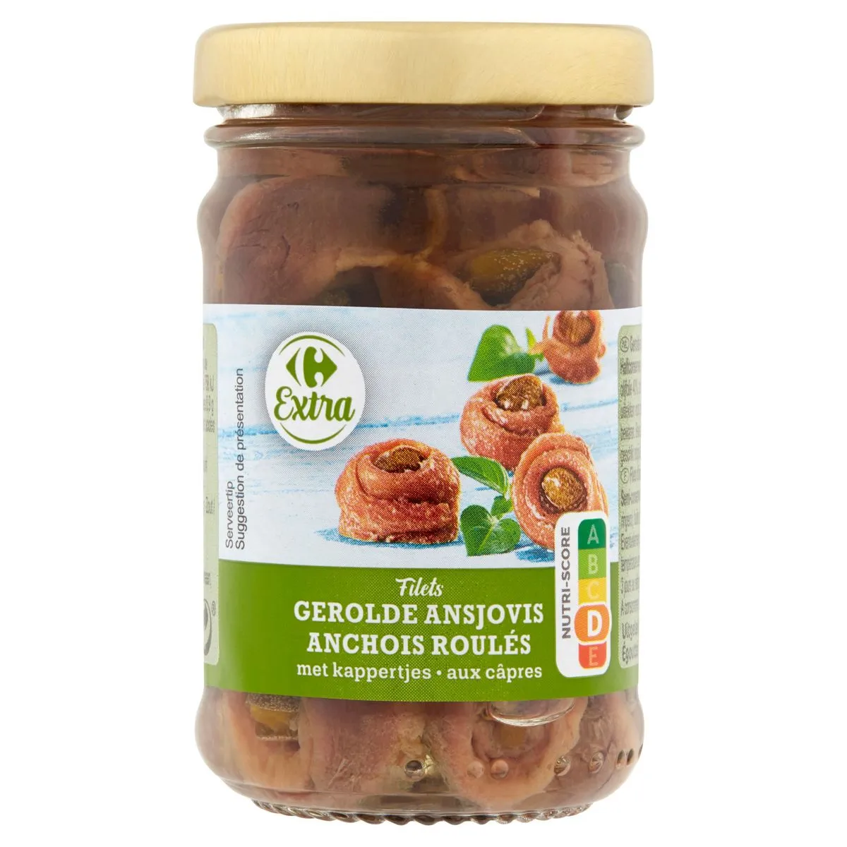 Filets Anchois Roulés aux Câpres 100 g Carrefour Belgique