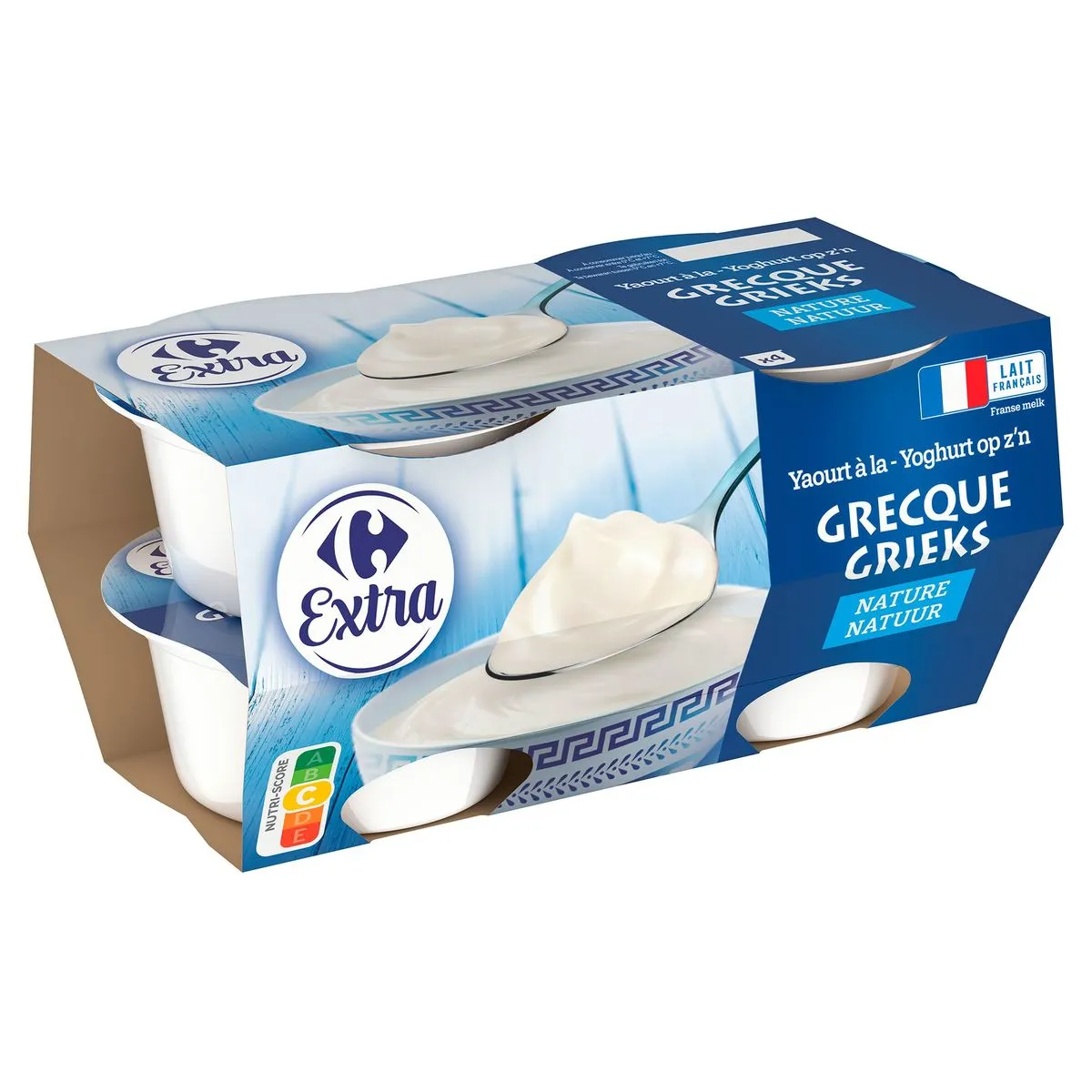 Yoghurt op z n Grieks Natuur 4 x 150 g Carrefour België