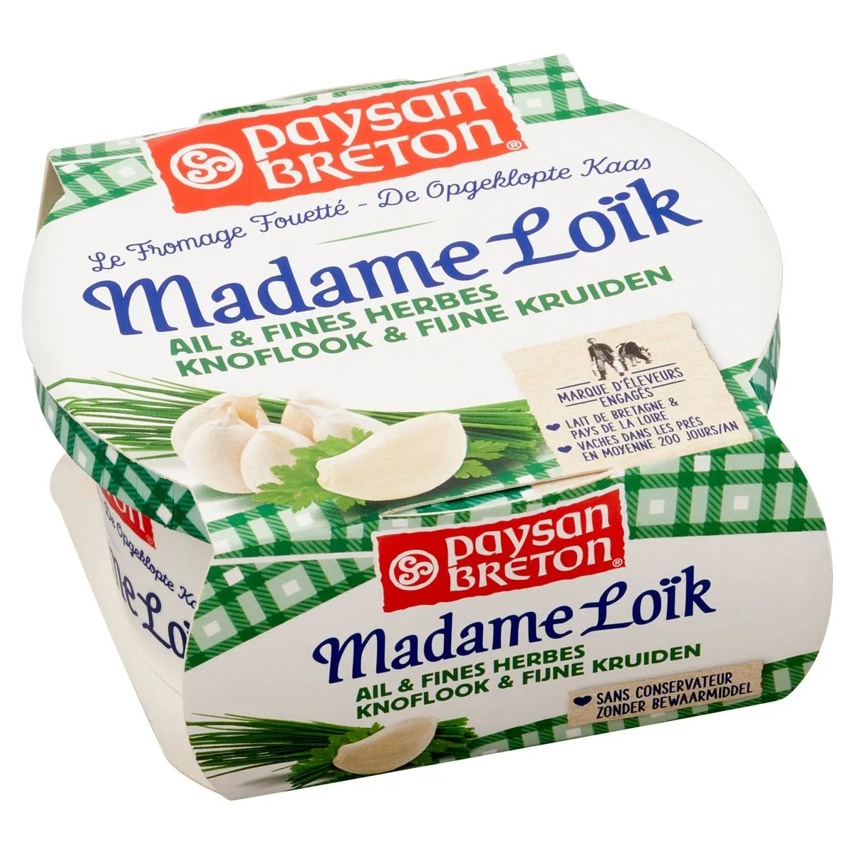 De Opgeklopte Kaas Madame Loïk Knoflook Fijne Kruiden 150 g