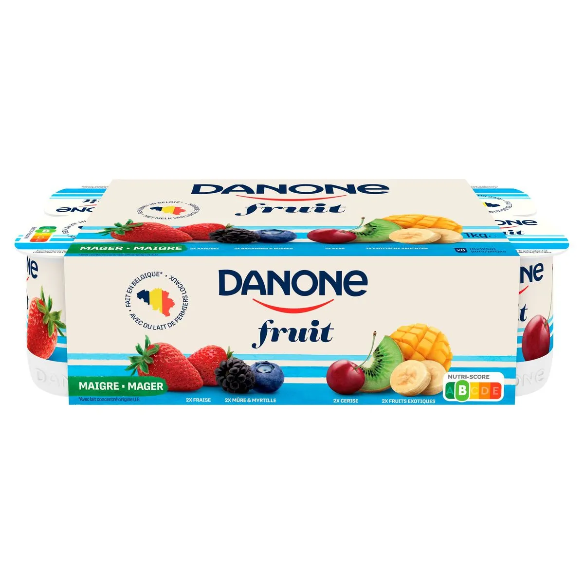 Fruit Yaourt Maigre Mélange de Fruits 8 x 125 g Carrefour Belgique