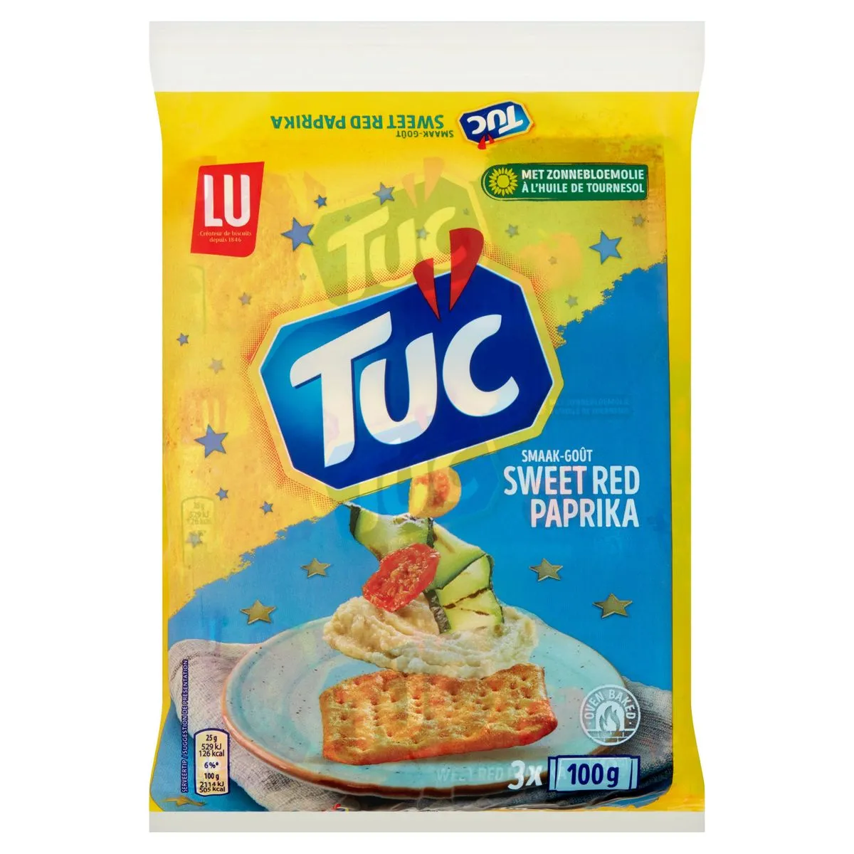 TUC Crackers Goût Sweet Red Paprika 3 x 100 g Carrefour Belgique