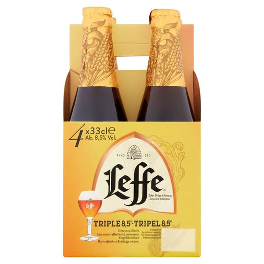 Leffe Triple 8 5 Bière Belge d Abbaye Bouteilles 4 x 33 cl Carrefour