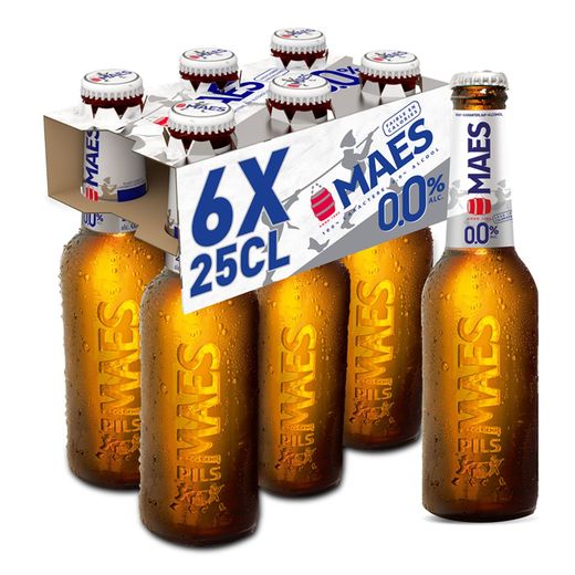 Maes Blond Bier Pils Alcoholvrij Bier 6 X 25 Cl Fles Carrefour Site