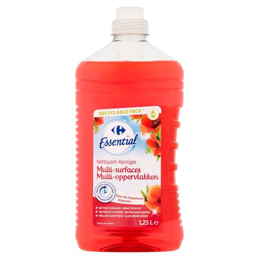 Carrefour Essential Nettoyant Multi Surfaces Fleur Coquelicot 1 25 L