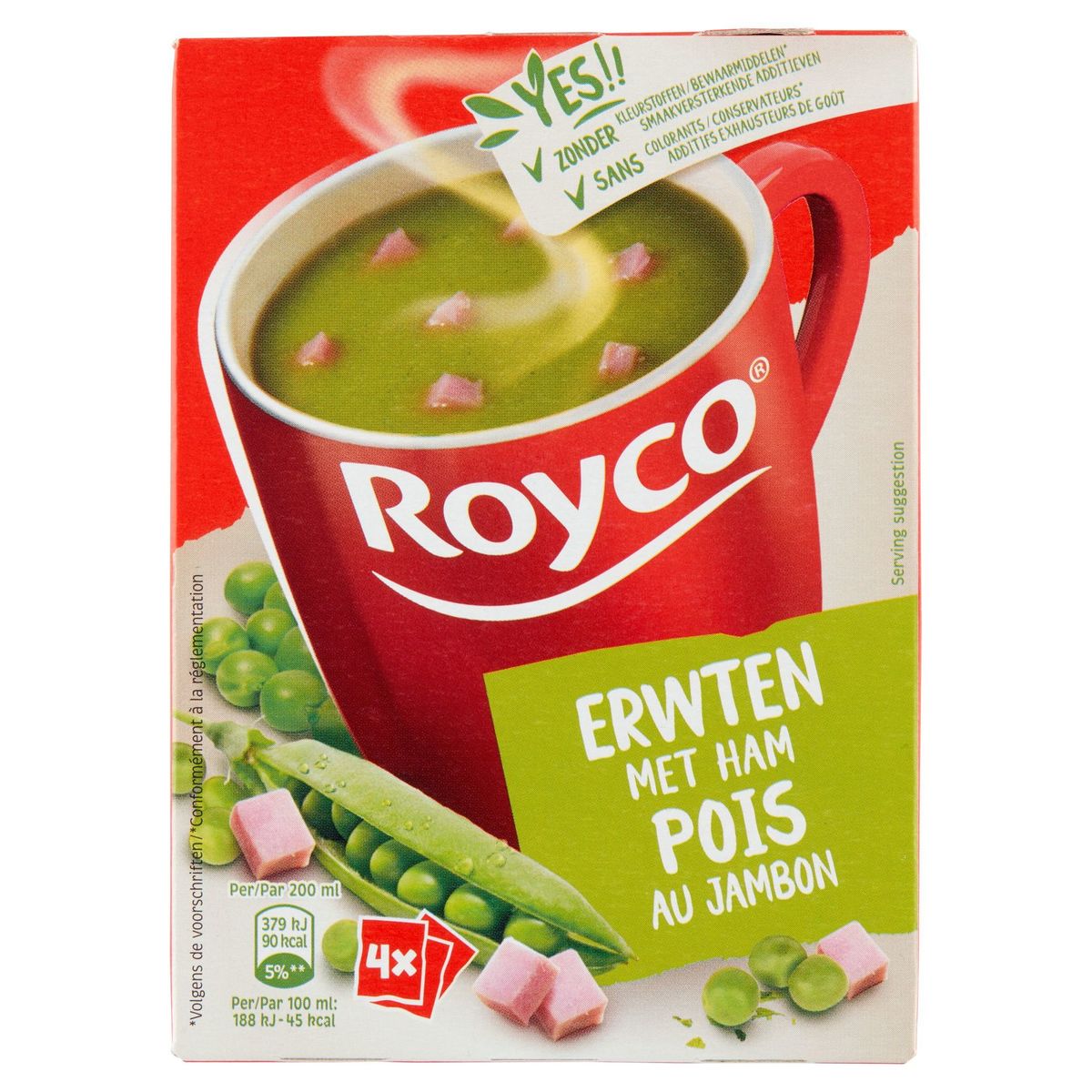 Royco Erwten met Ham 4 x 22.5 g