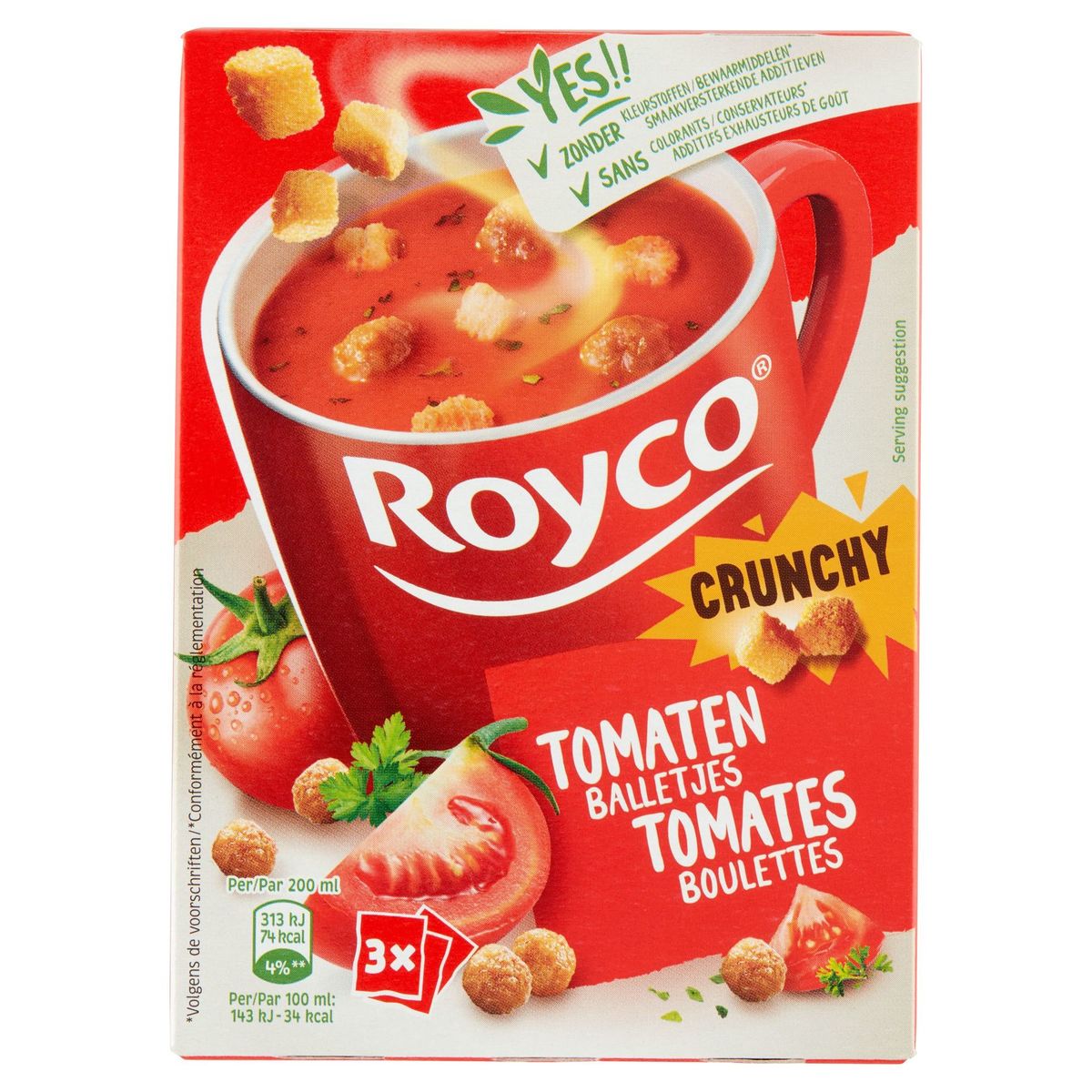 Royco Crunchy Tomaten Balletjes 3 x 18 g
