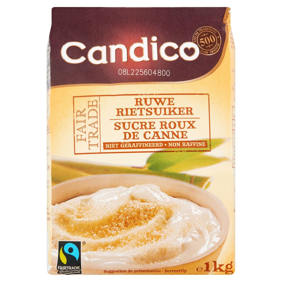 Candico Sucre Roux de Canne Non Raffiné 1 kg