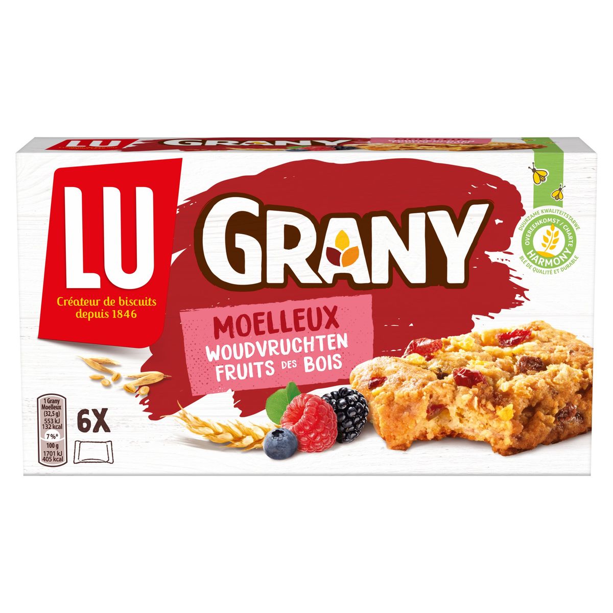 LU Grany Biscuits Moelleux Fruits des Bois 195 g