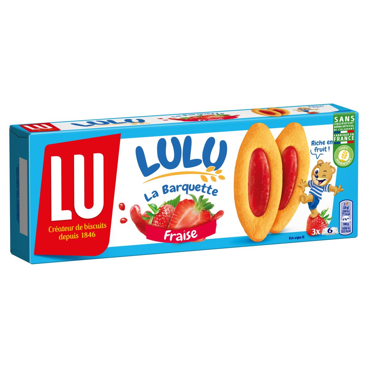 LU LuLu Barquette Biscuits Fraise 120 g