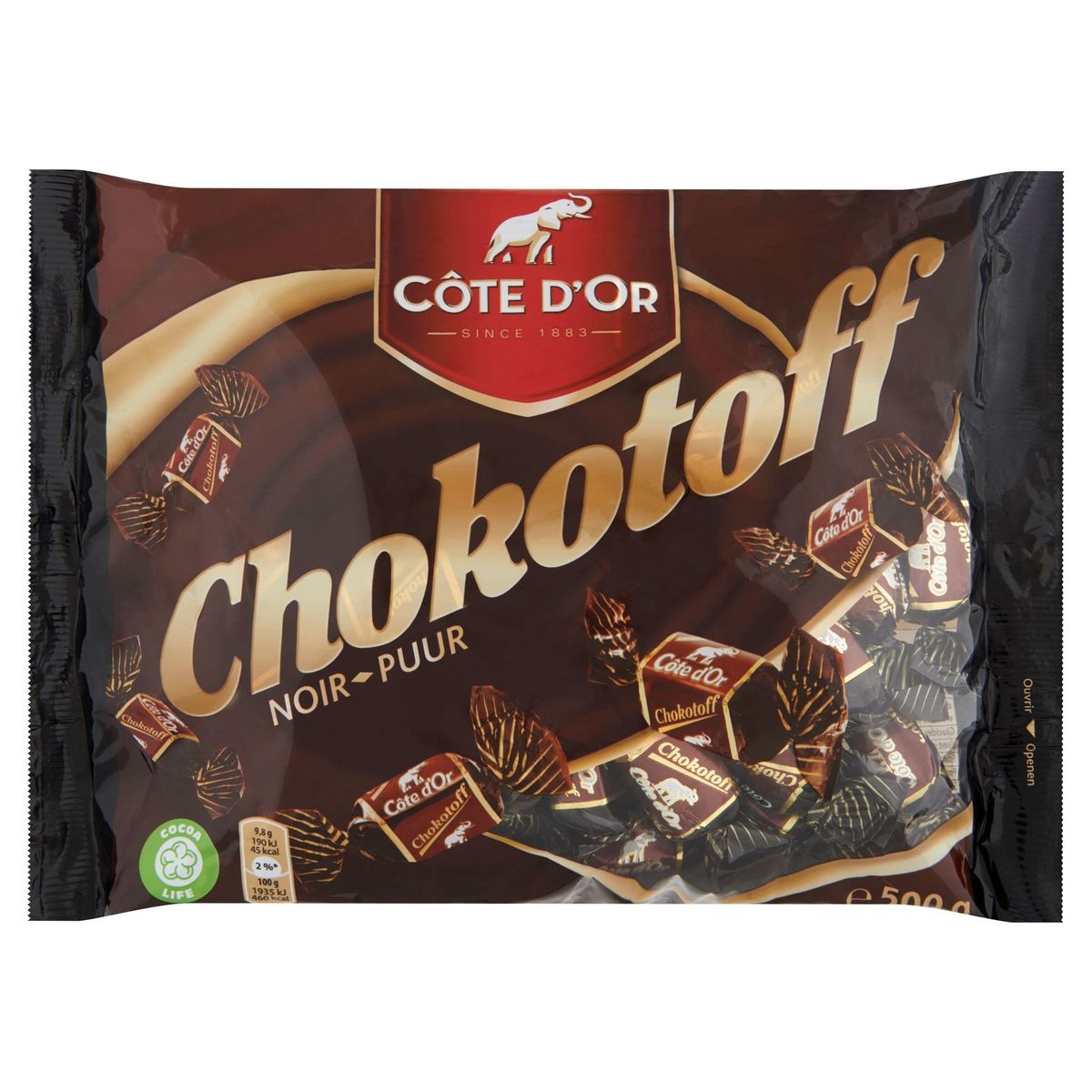 Côte d'Or Chokotoff Pralines Chocolade snoepjes Pure Chocolade 500 g