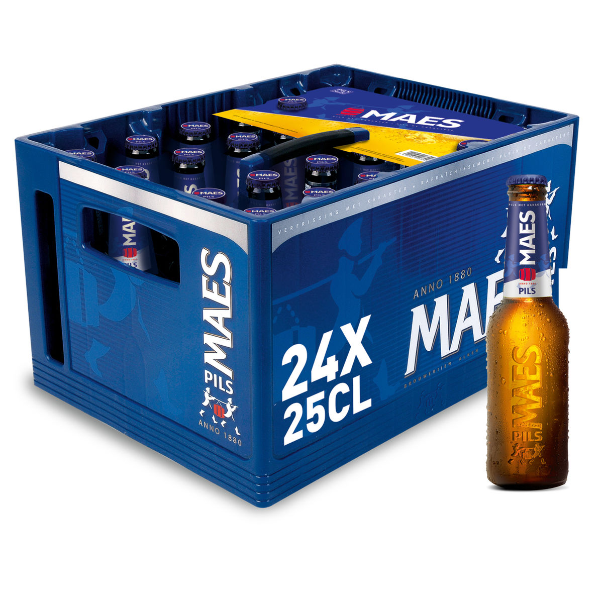 Maes Bière blonde Pils 5.2% ALC 24x25cl Bac