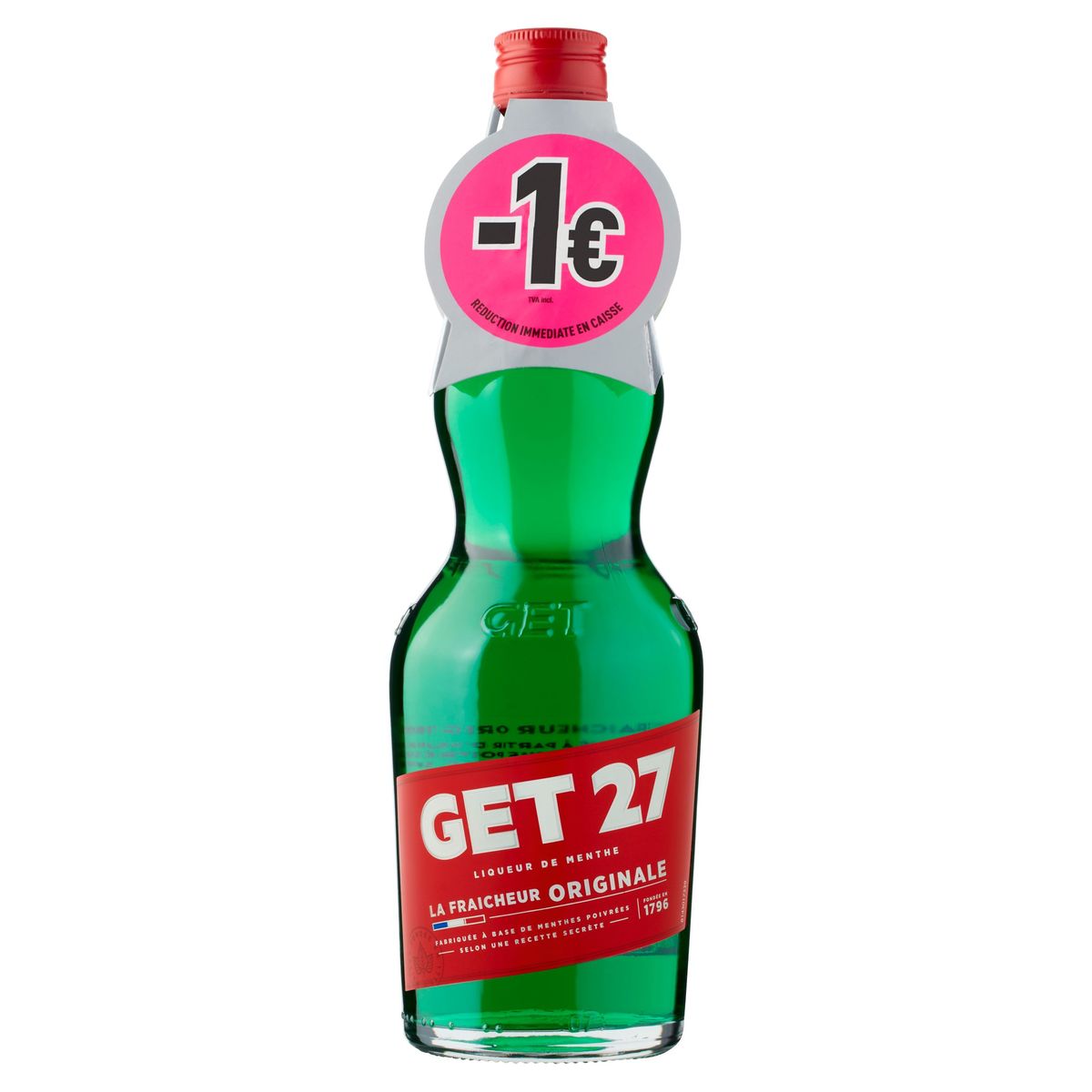 Get 27 Liqueur de Menthe 700 ml + bon 1 euro