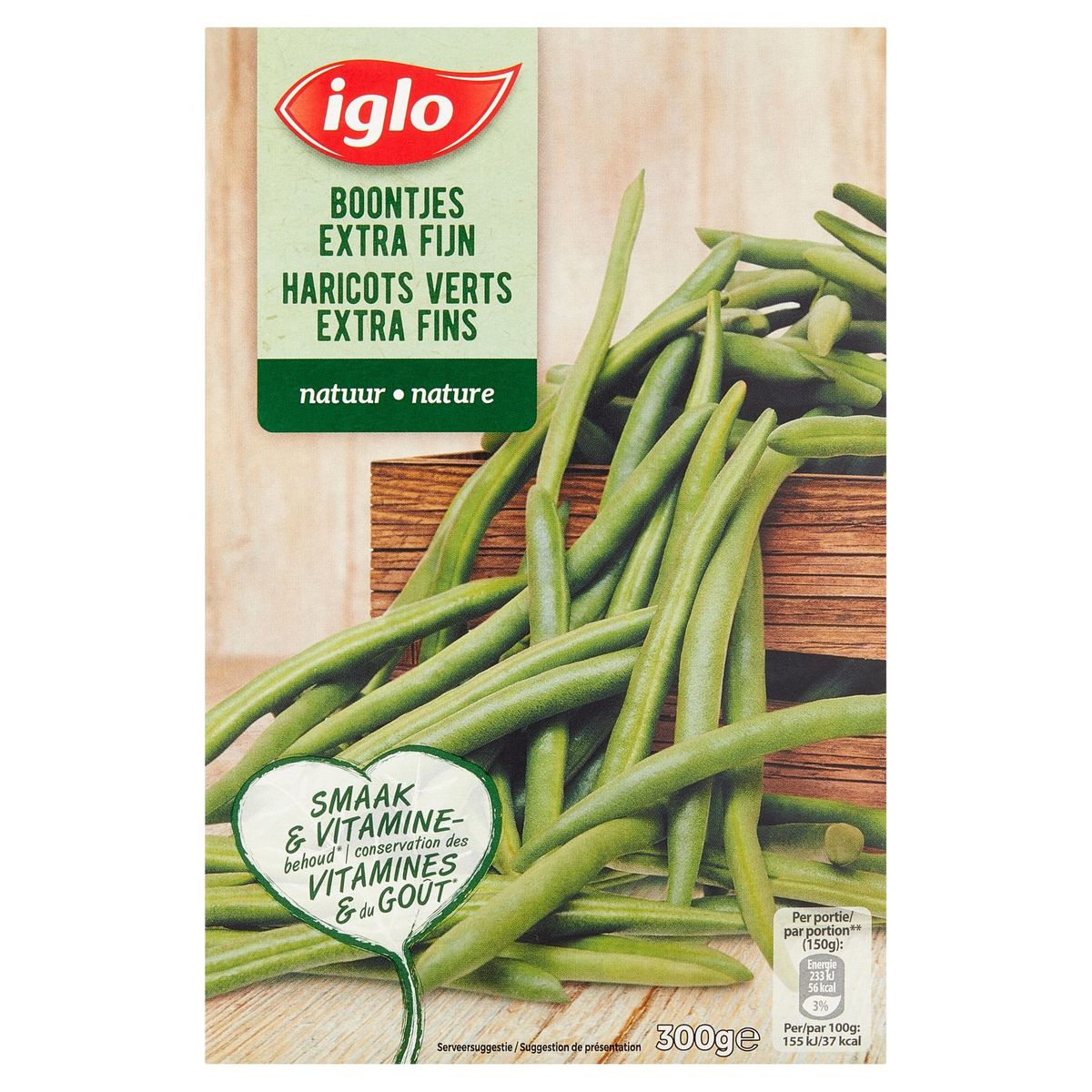 Iglo Haricots Verts Extra Fins Nature 300 g