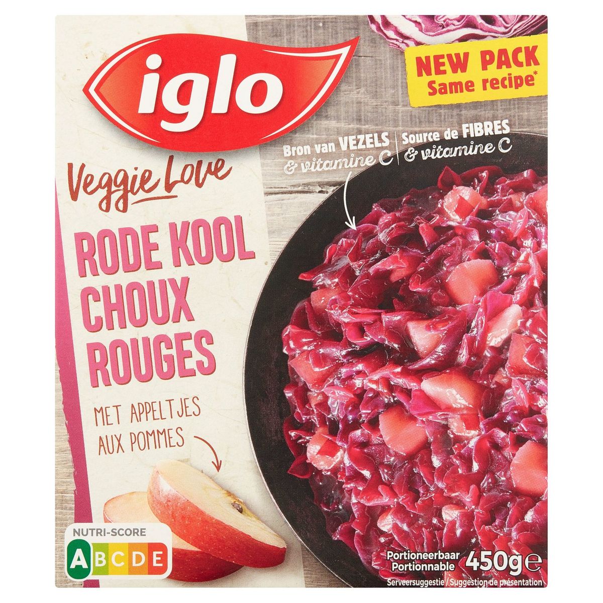 Iglo Veggie Love Choux Rouges aux Pommes 450 g