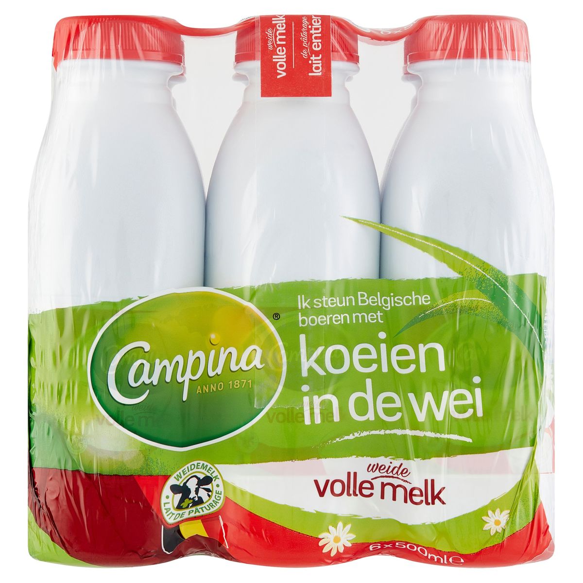 Campina Volle Weidemelk 6 x 500 ml