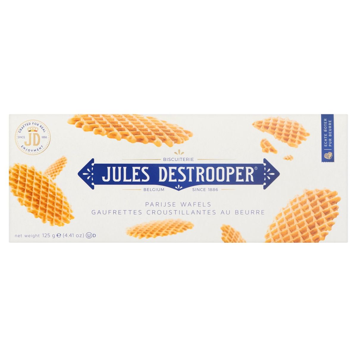 Jules Destrooper Gaufrettes Croustillantes au Beurre 125 g