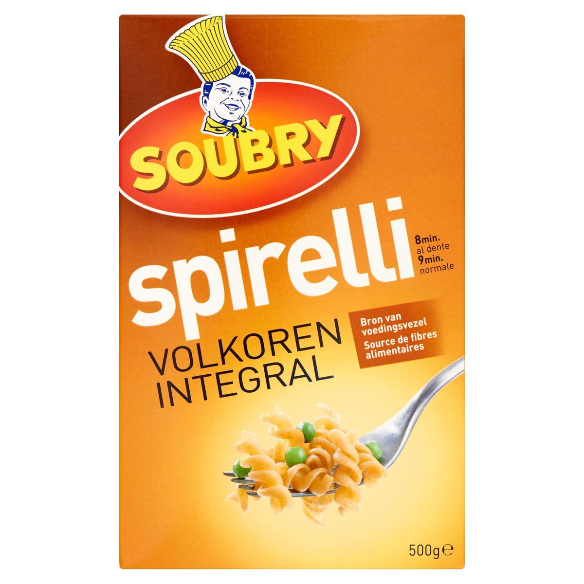 Soubry Pâtes Spirelli Intégral 500g