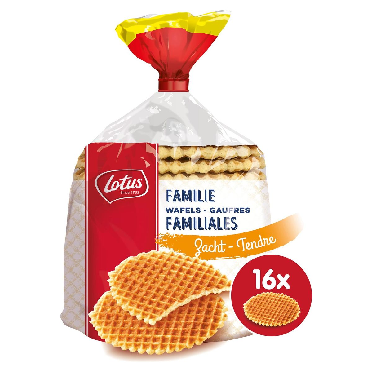 Lotus Gaufres Familiales Tendre 16 Pièces 450 g