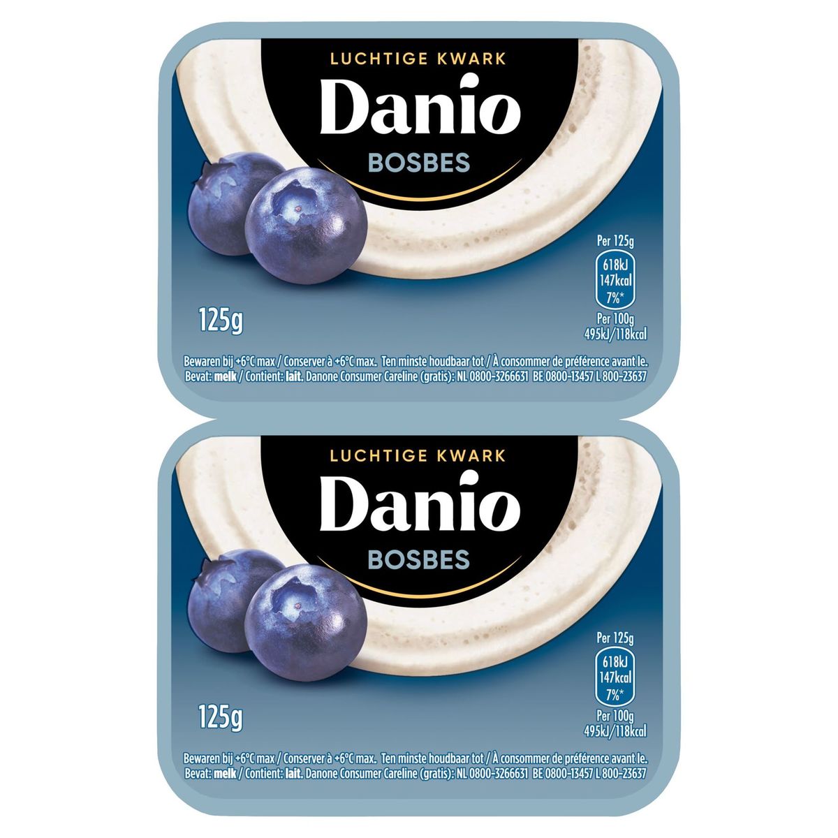 Danio Luchtige Kwark Myrtille 2 x 125 g