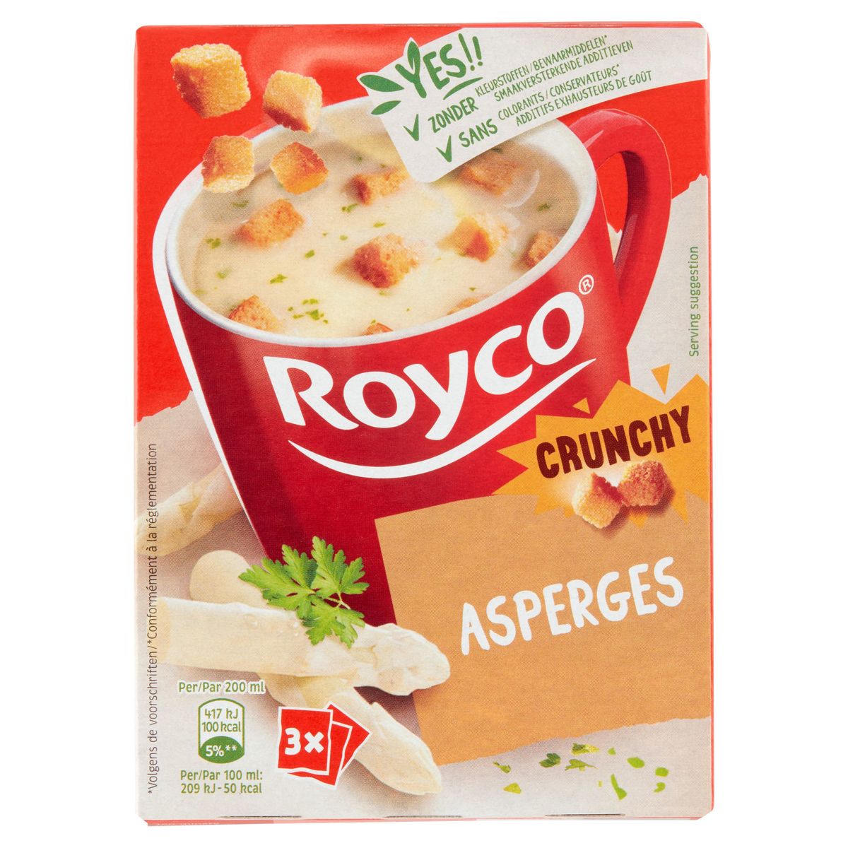 Royco Crunchy Asperges 3 x 20 g