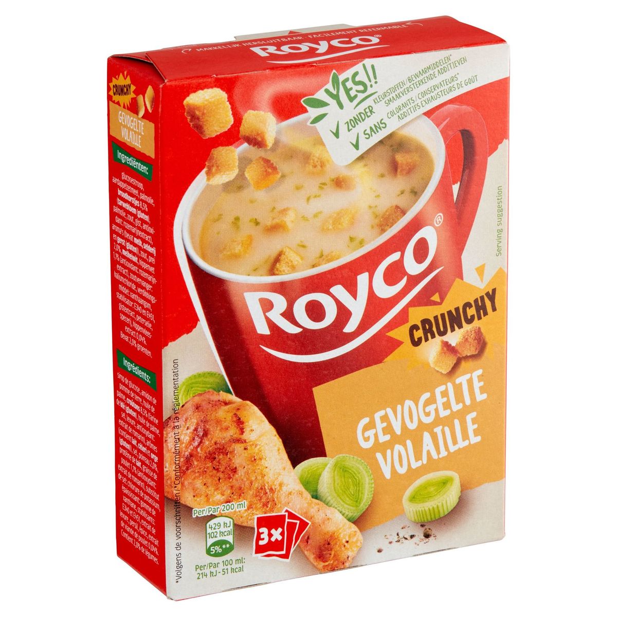 Royco Crunchy Gevogelte 3 x 20.5 g