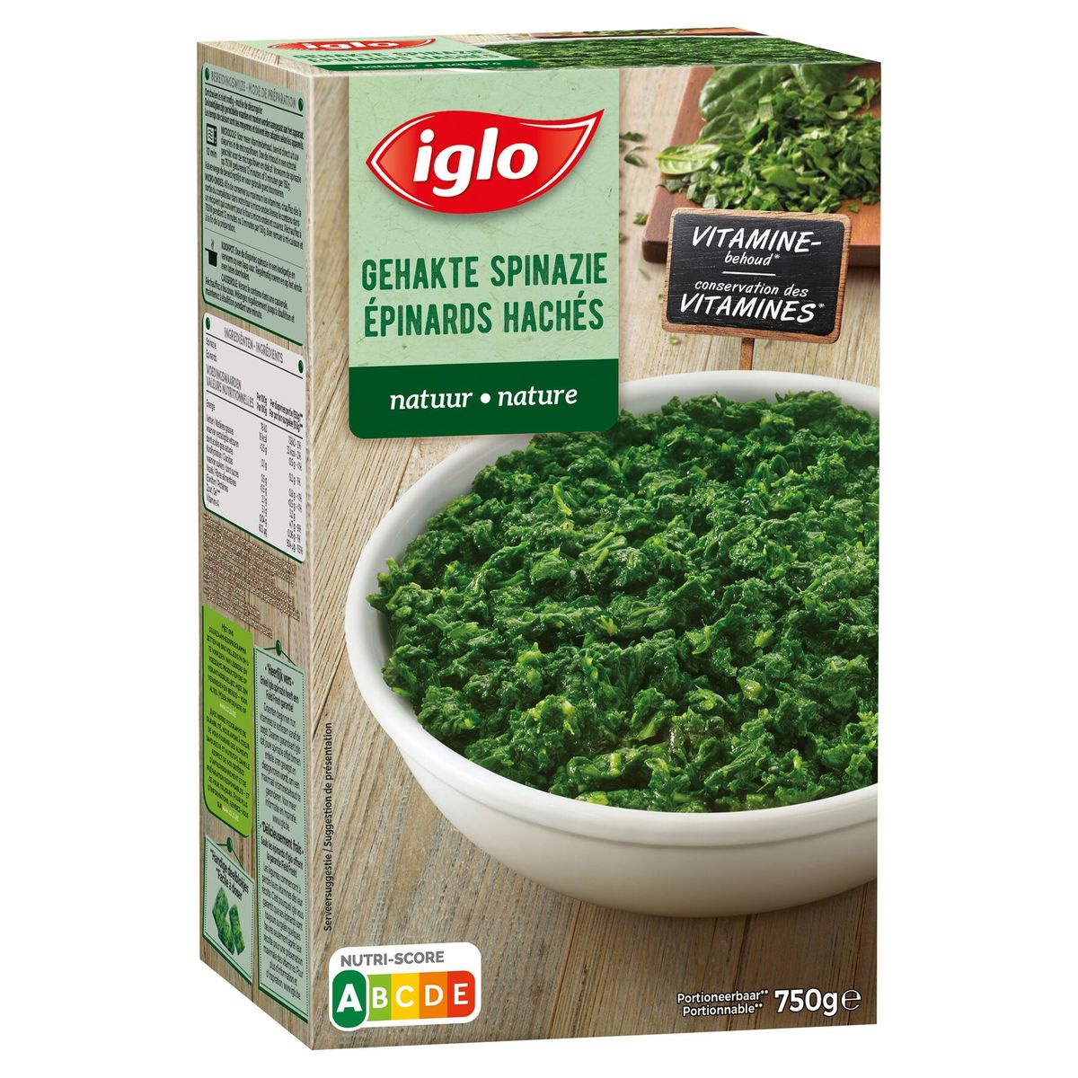 Iglo Fijngehakte Natuur Spinazie 800g Carrefour Site