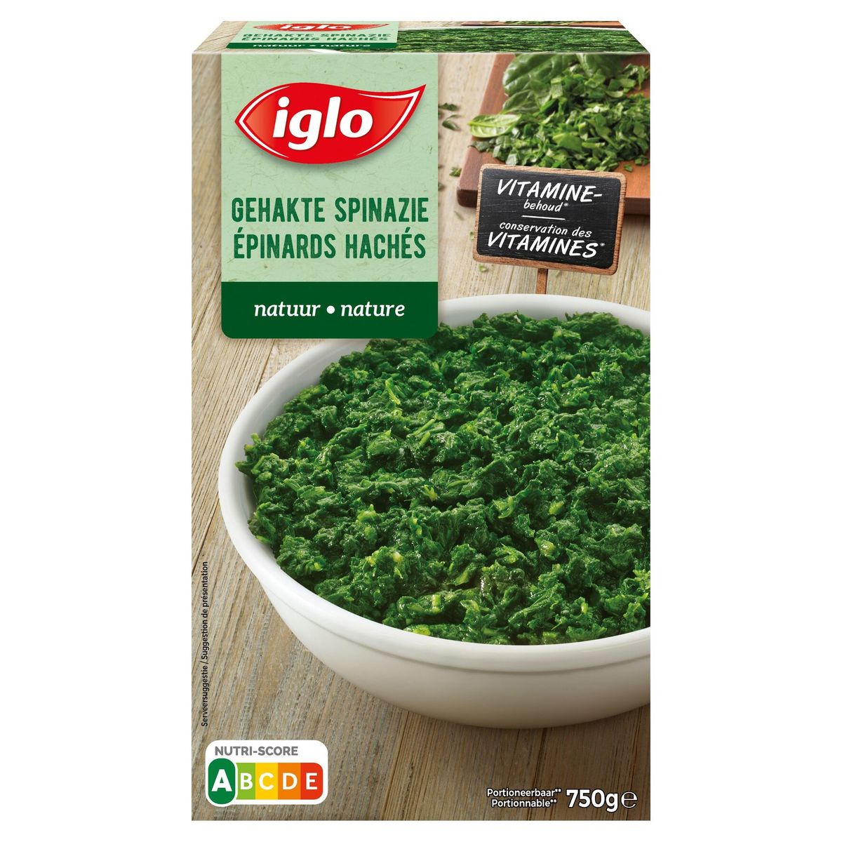 Iglo Fijngehakte Natuur Spinazie 750 G Carrefour Site