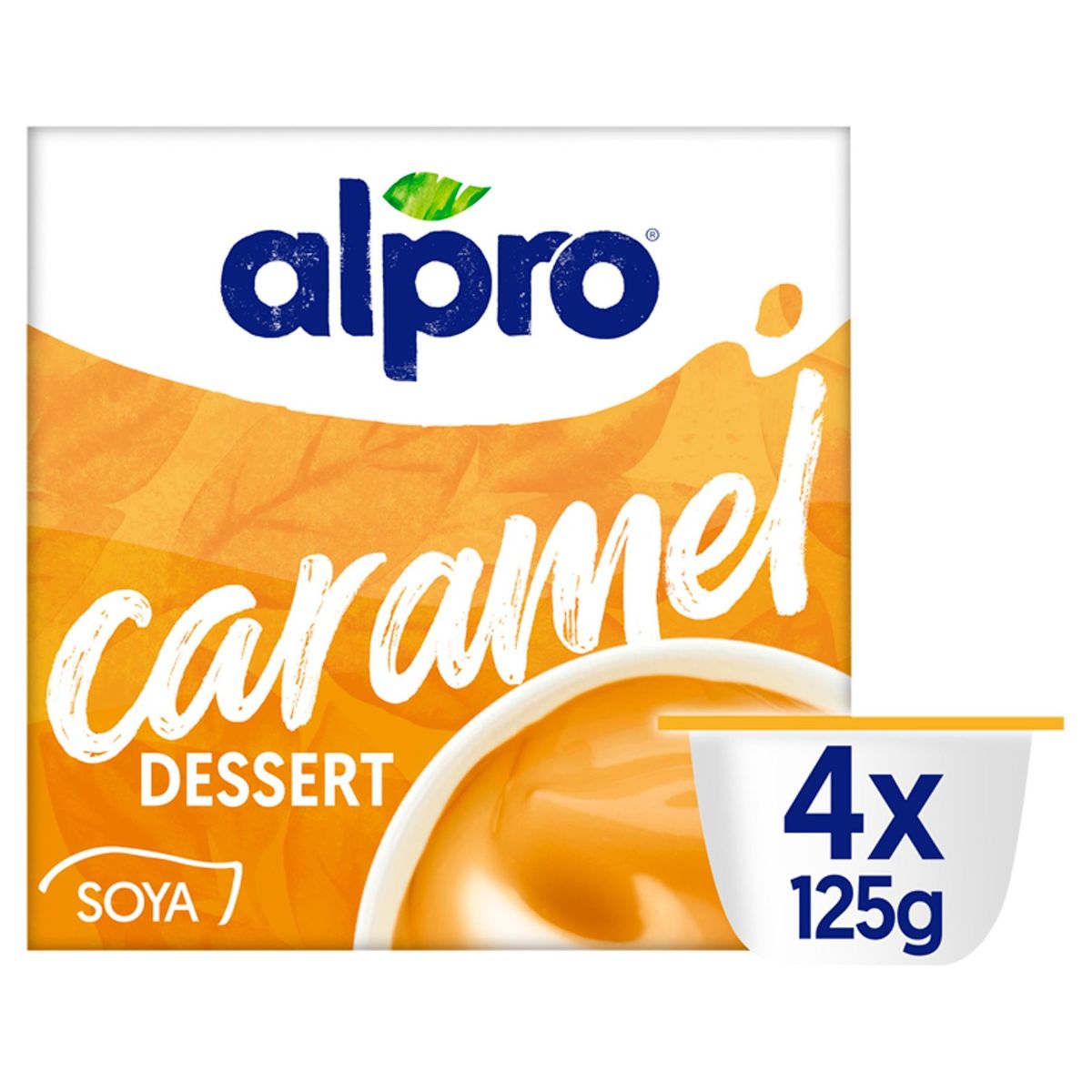 Alpro Dessert Crème Végétale Soja Caramel Pots 4x125g