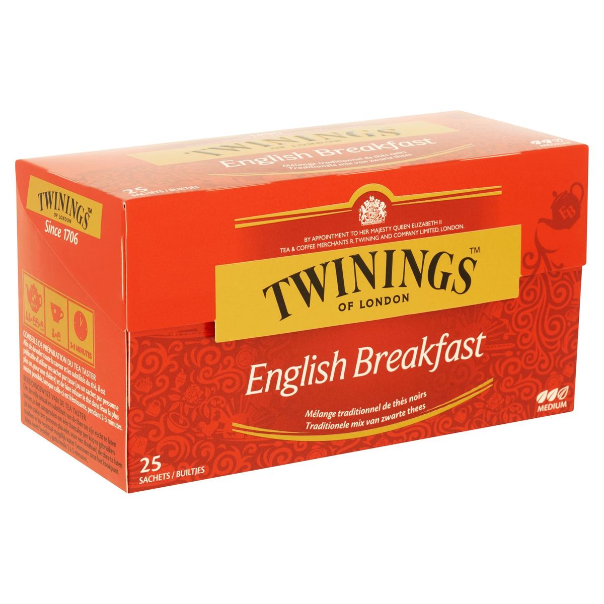 Twinings of London English Breakfast 25 Builtjes 50 g