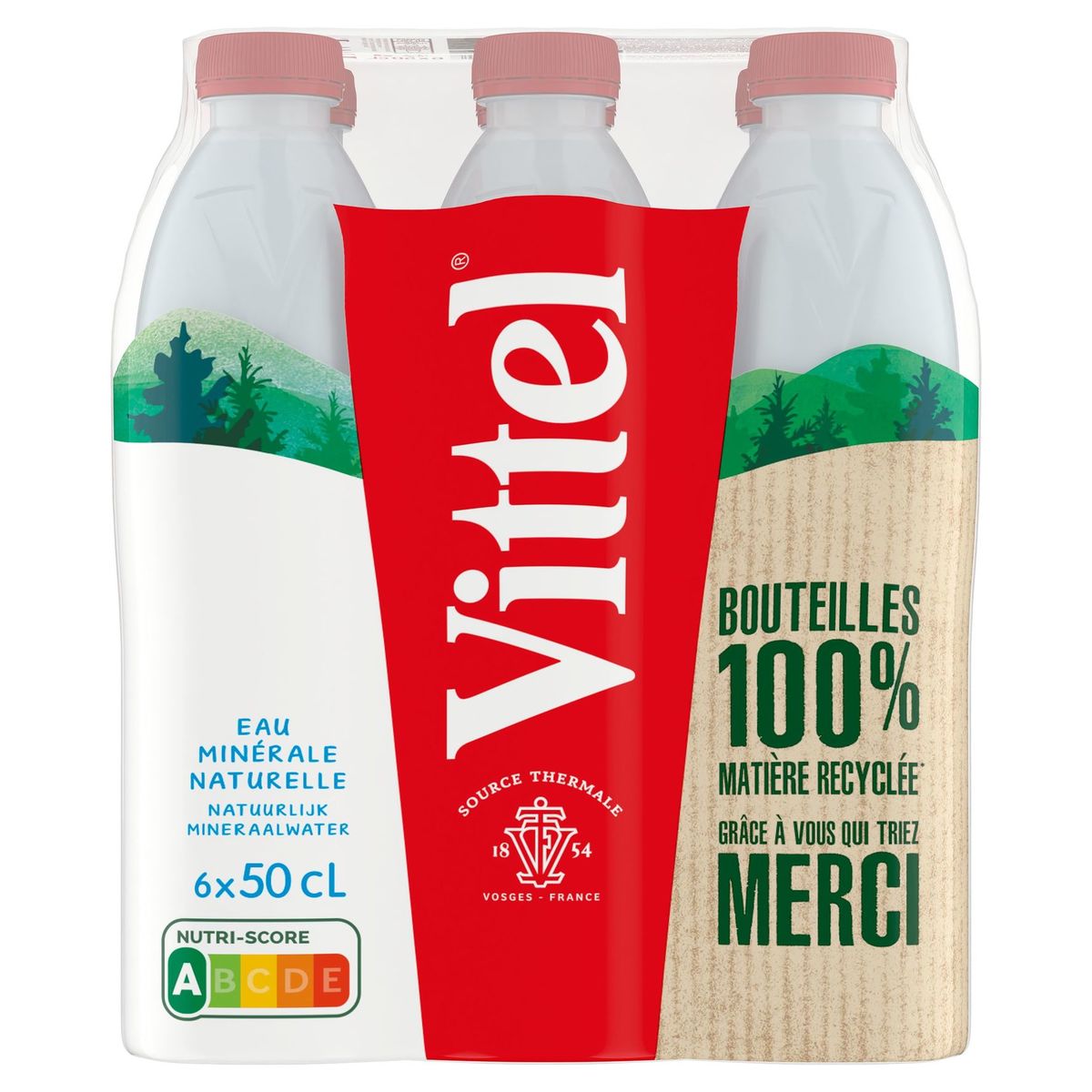 Vittel natuurlijk mineraalwater niet bruisend 6 x 50cl