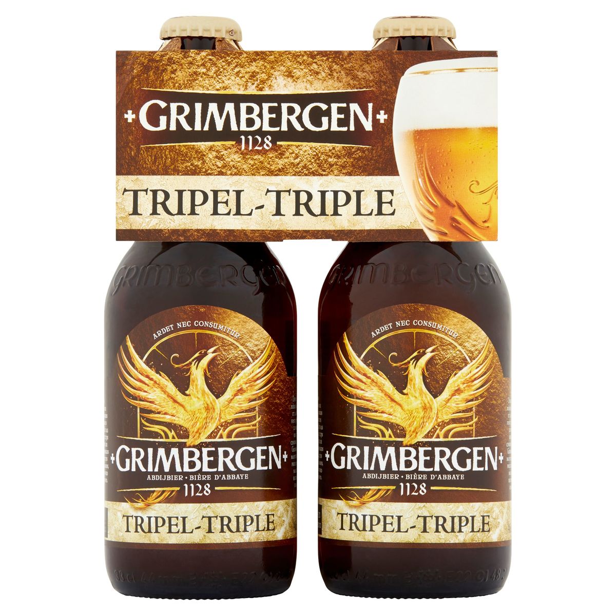 Grimbergen Bière d'abbeye Tripel 9% ALC 4 x 33 cl Bouteille