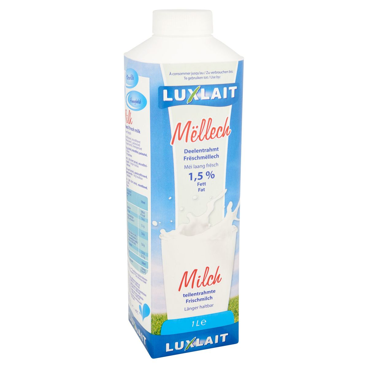 Luxlait Melk Verse Halfvolle Melk 1.5% Vet 1 L