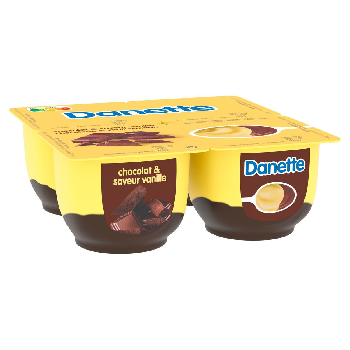 Danette Crème Dessert Chocolat & Saveur Vanille 4 x 125 g