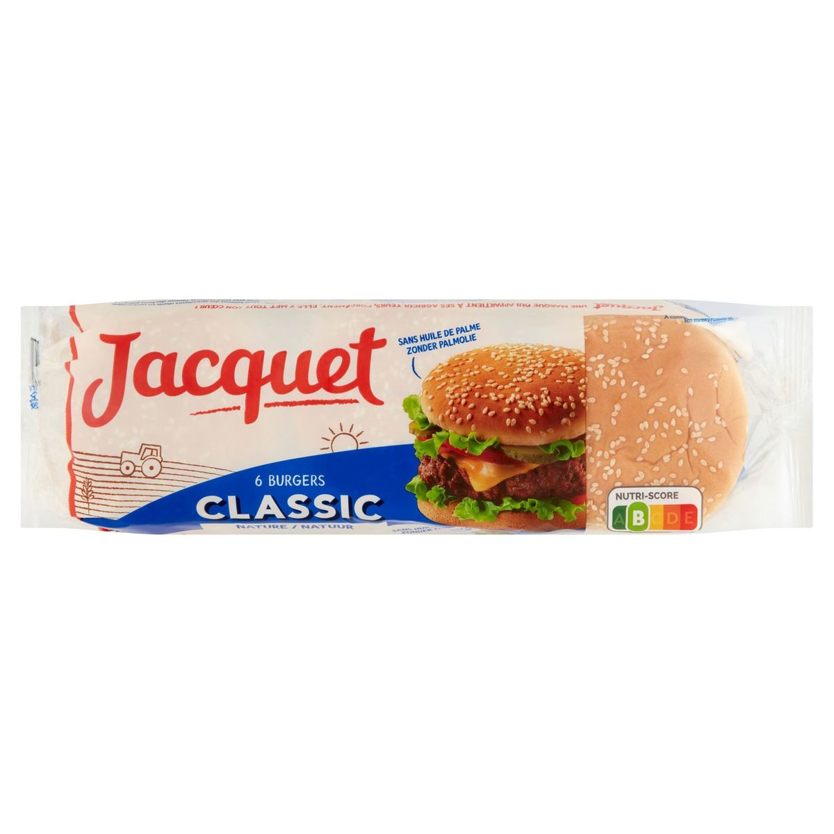 Jacquet Classic Burgers Natuur 6 Stuks 330 g