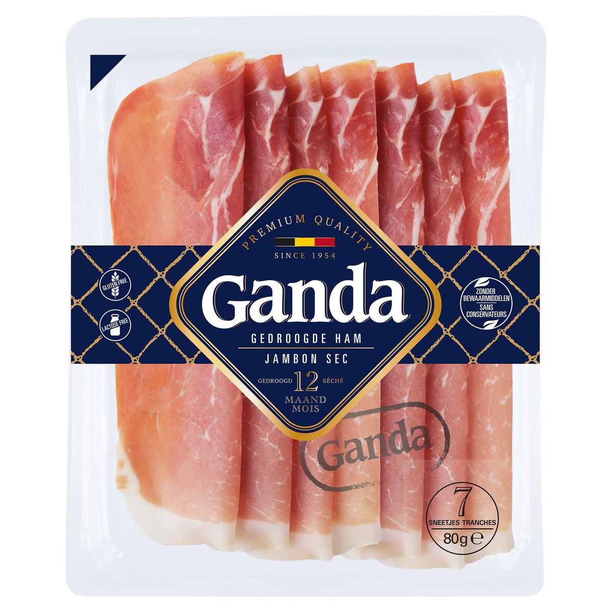 Ganda Gedroogde Ham 80 g