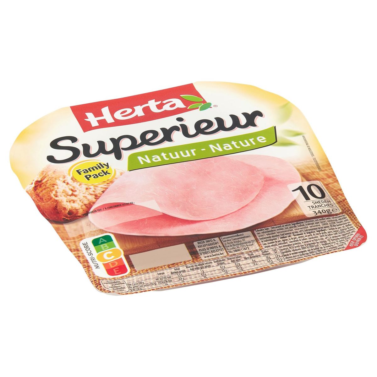 Herta Superieur Nature Family Pack 10 Tranches 340 g