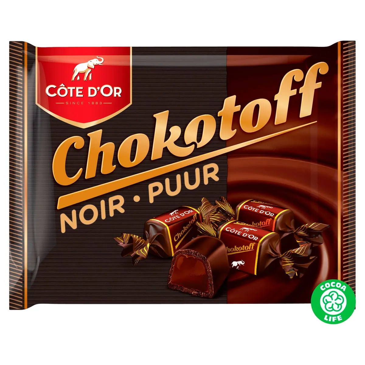 Chokotoff Karamellen Pure Chocolade 250 g | Carrefour België