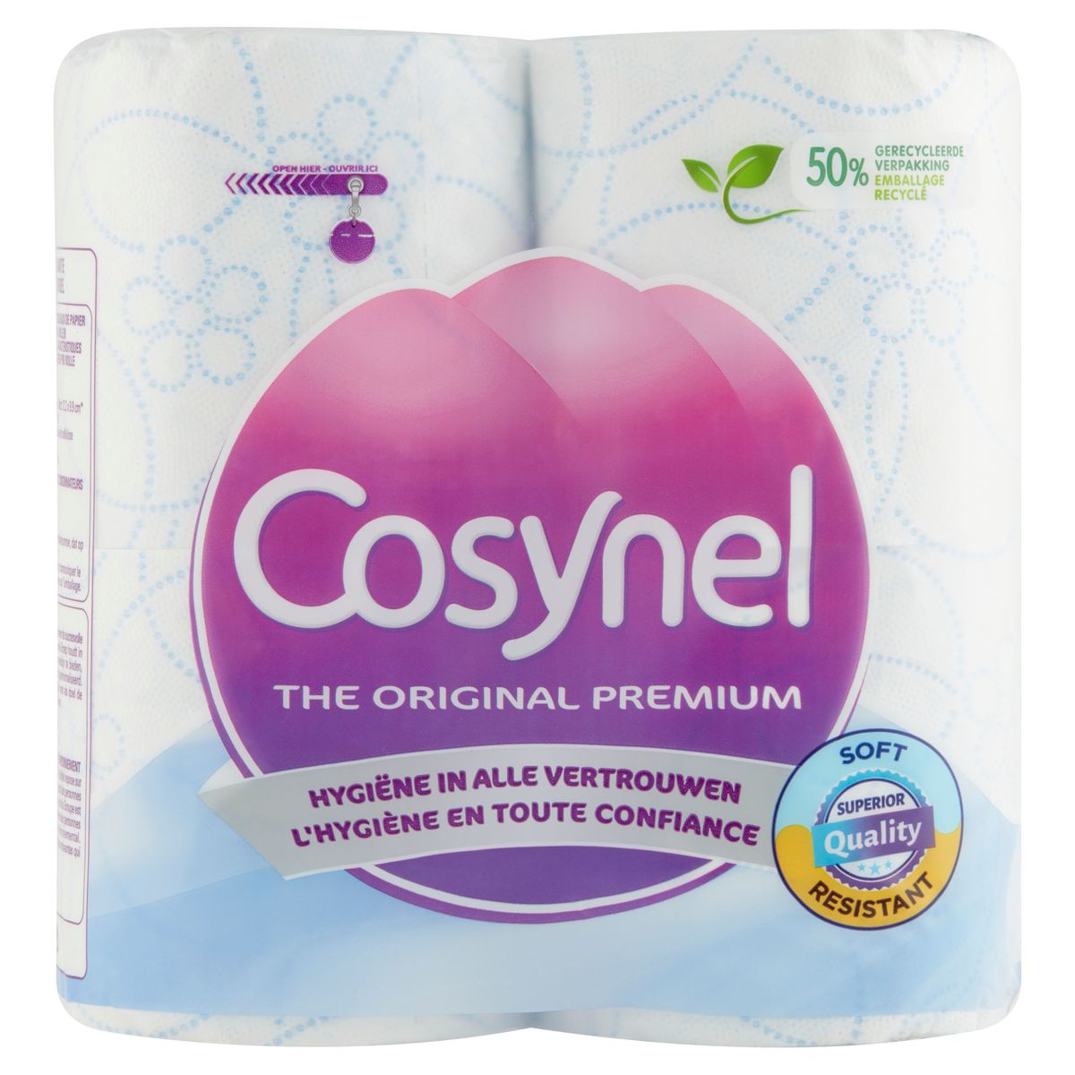 Cosynel The Original Premium Papier Toilette 3-Épaisseurs 4 Rouleaux