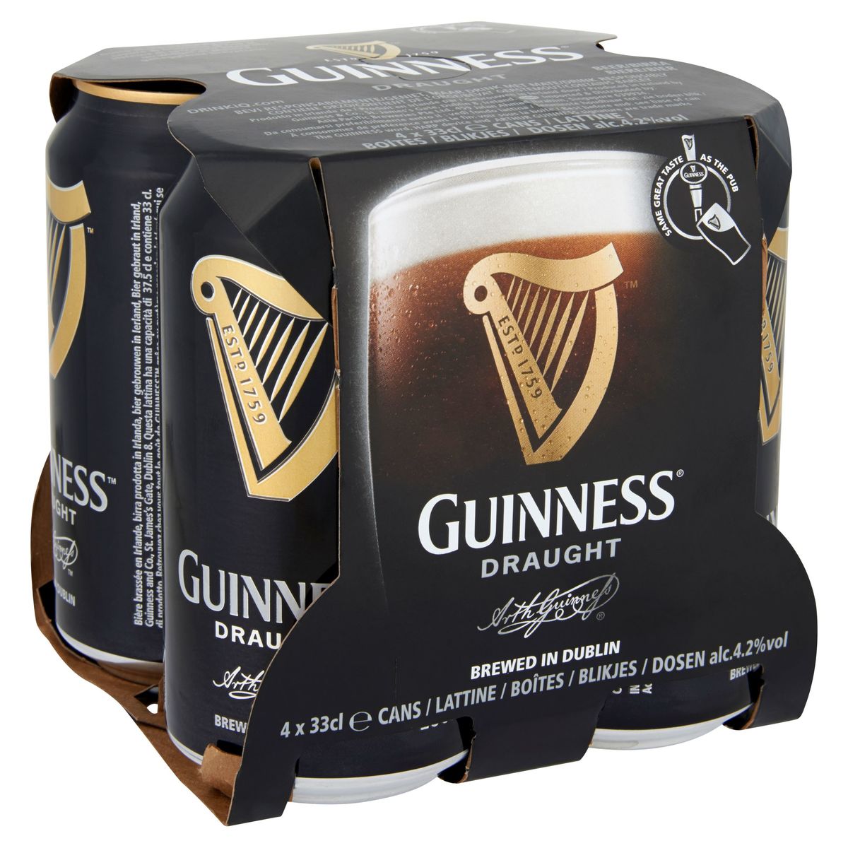 Guinness Draught Boîtes 4 x 33 cl