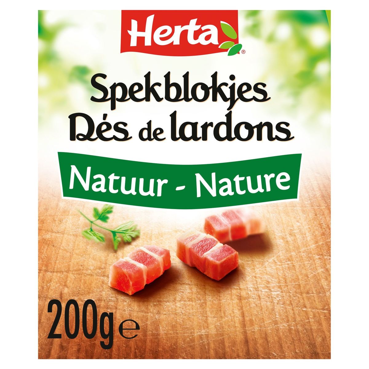 HERTA Lardons en Dés Nature 200 g
