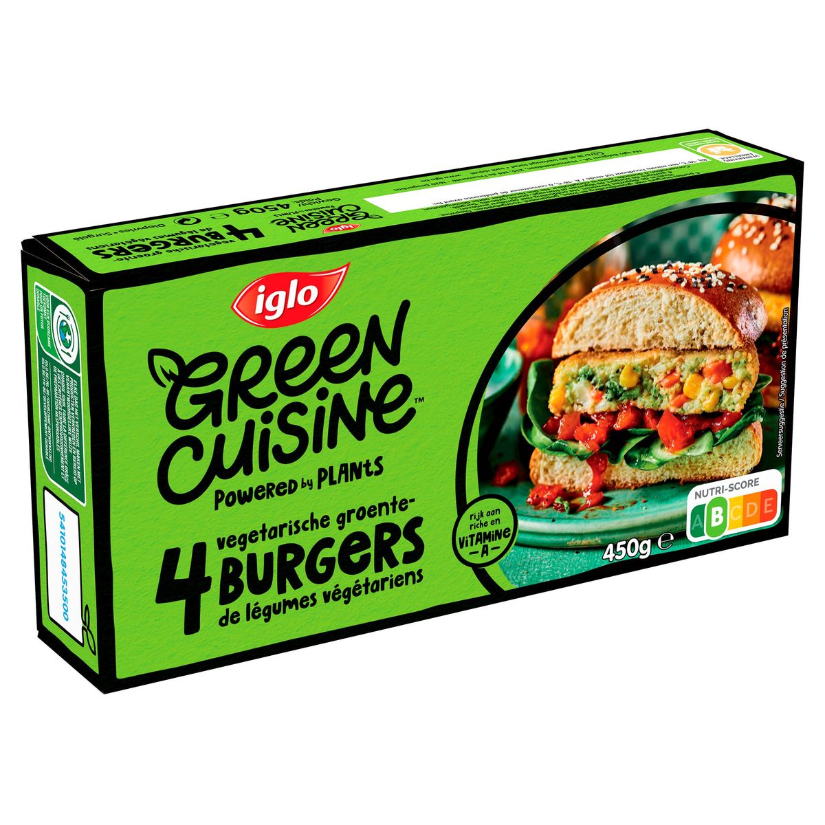 Iglo Green Cuisine Vegetarische Groente Burgers 4 Stuks 450 g