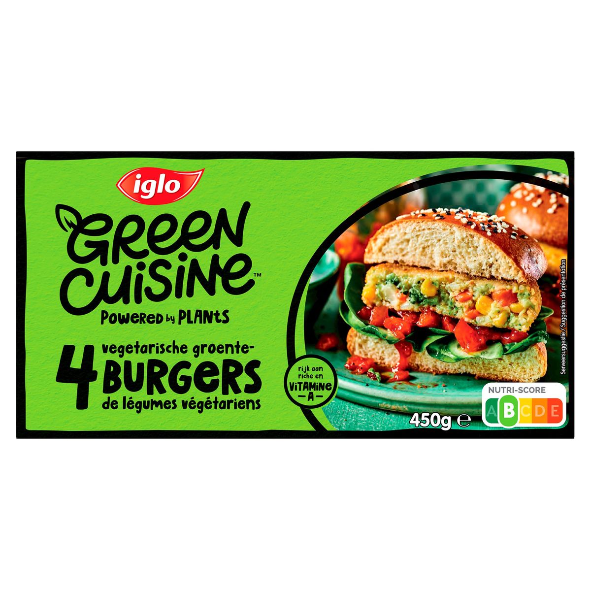 Iglo Green Cuisine Vegetarische Groente Burgers 4 Stuks 450 g