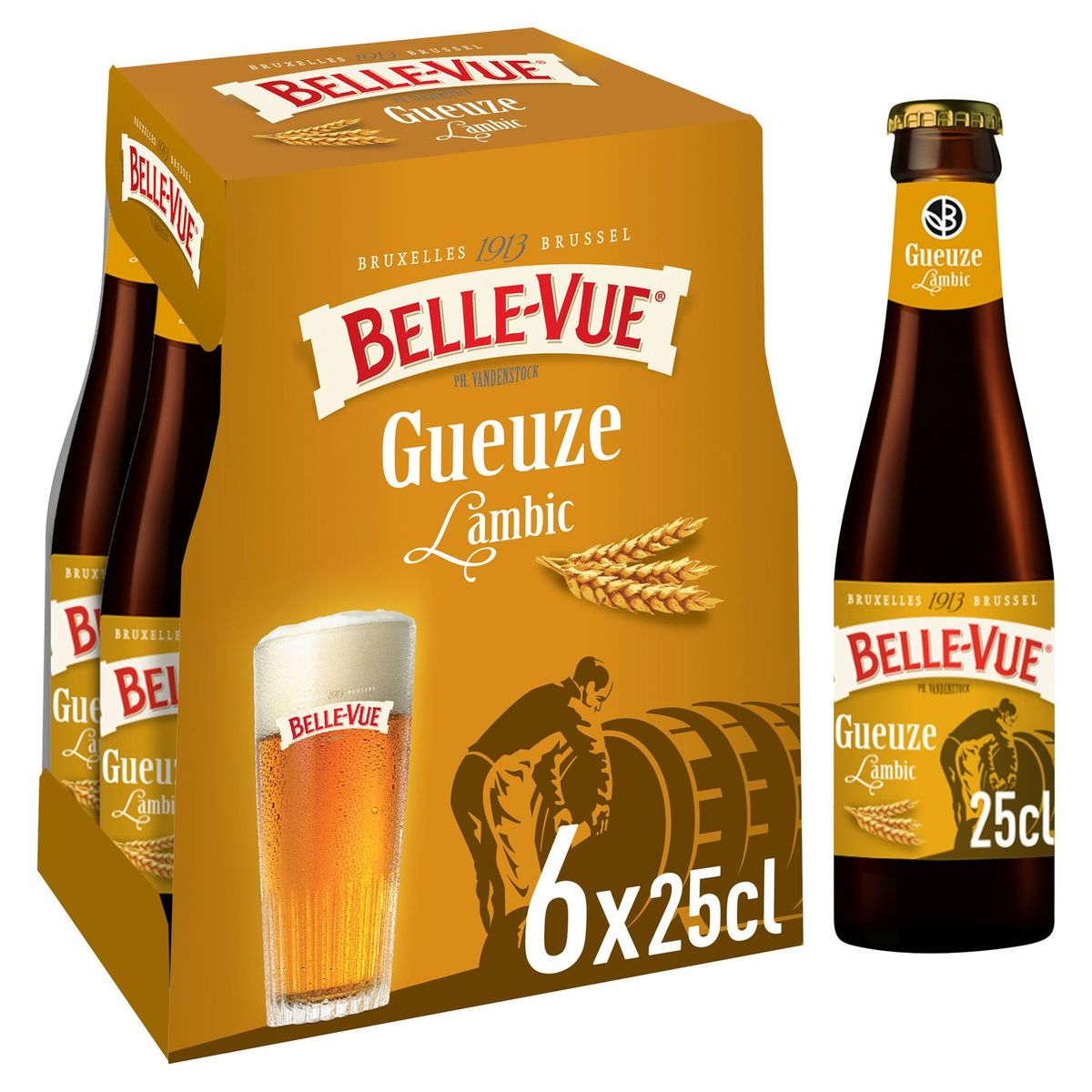 Belle-Vue Gueuze Lambic Flessen 6 x 25 cl