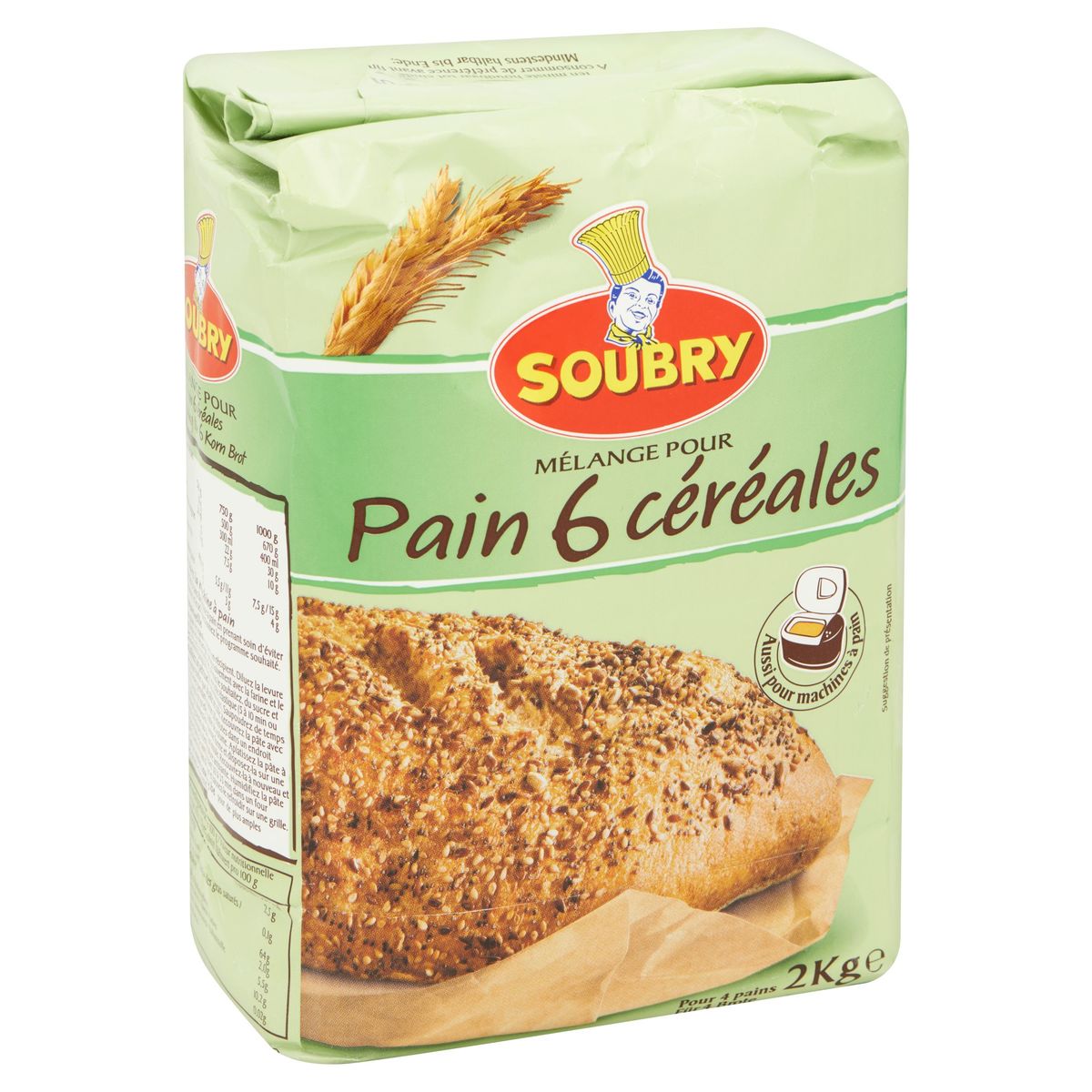 Soubry Farine pour Pain 6 céréales 2kg