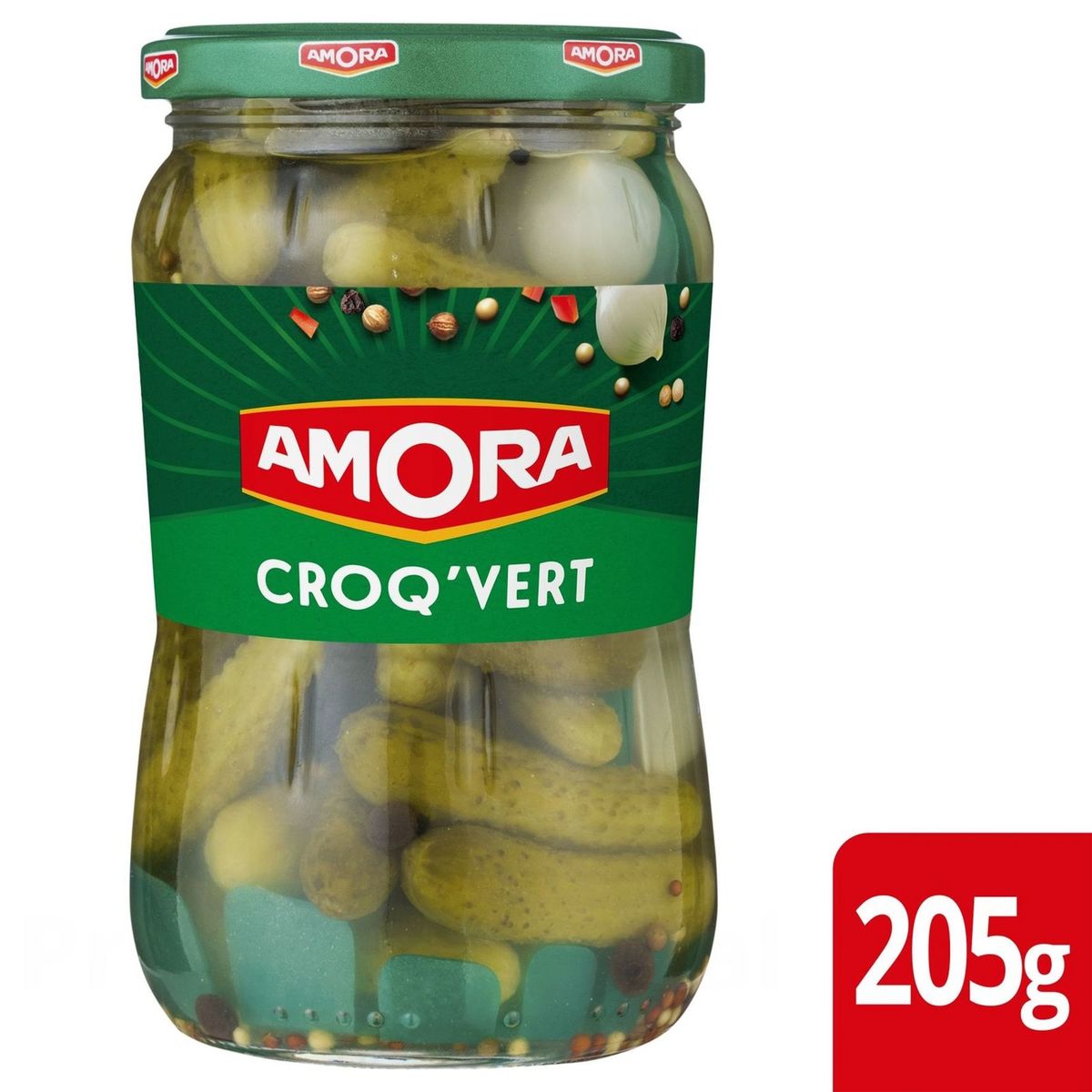 Amora Cornichons Croq'Vert 205 g