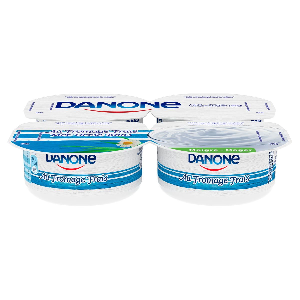 Danone Fromage Frais Nature Maigre  4 x 100 g