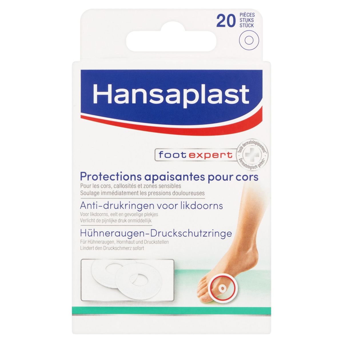 Hansaplast Foot Expert Anti-Drukringen voor Likdoorns 20 Stuks