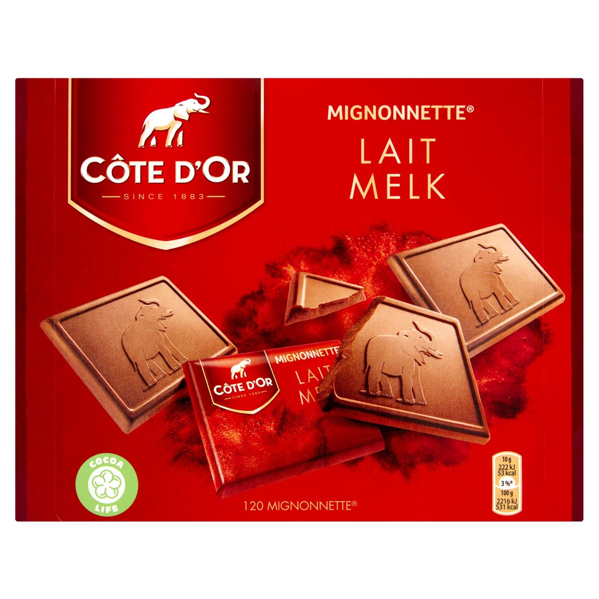 Côte d'Or Mignonnettes Pralines Chocolat Au Lait 120 x 10 g