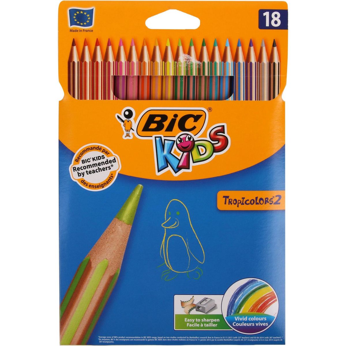 Bic Kids 18 Crayons de couleurs Tropicolors2
