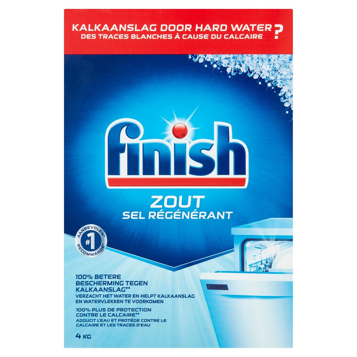 Finish sel lave-vaisselle boîte 4kg - sel lave-vaisselle + Finish